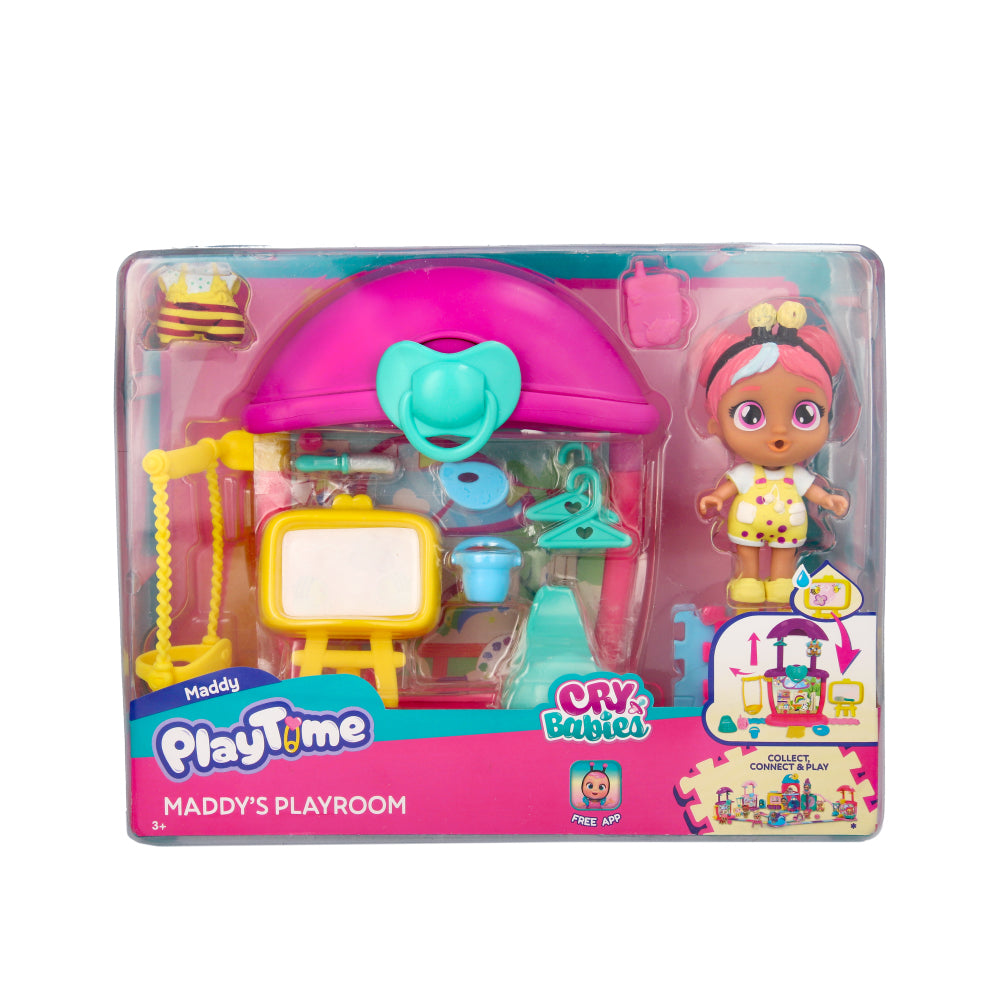 IMC TOYS - Cry Babies Playtime - Mini Playset con Bambola Esclusiva e Accessori